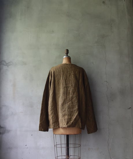 Au Vrai Chic/ Crew Shirt No Collar Long sleeve/ Au-24004