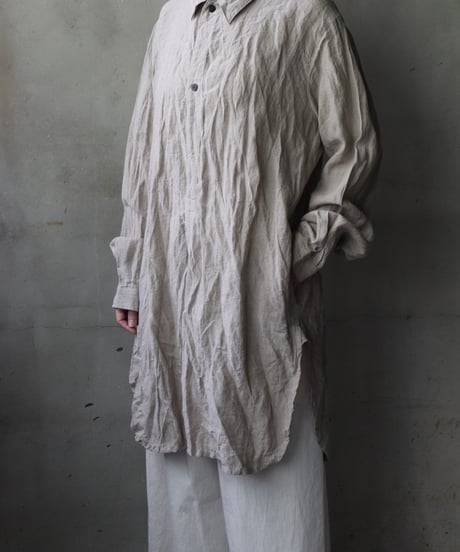 cavane キャヴァネ / Chemise Maison With Col Linenプルオーバーシャツ / ca-25054