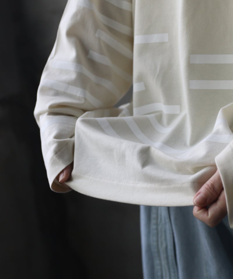 Dulcamaraドゥルカマラ / グリッチボーダーロンT UNISEX / dl-24015