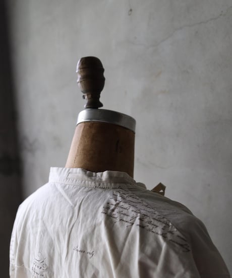 ALEKSANDR MANAMISアレクサンダーマナミ/ HERBARIUM NOTES WORKERS BOW SHIRT - HERBARIUM NOTESプルオーバーシャツ/ am-25023