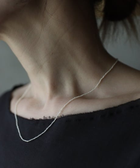 Antonia Rossi (Antomoon)/ Antique Tiny freshwater pearls Necklace with 18K button ネックレス / An-26000