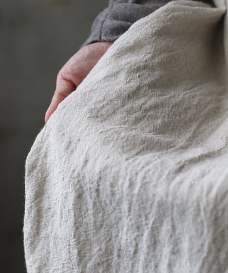 cavane キャヴァネ / Gathered dressⅡ wool & linen ワンピース / ca-25179