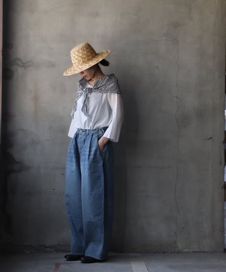 Dulcamaraドゥルカマラ / デニムシンプル2タックサイドPT UNISEX / dl-26008(D126-P553)