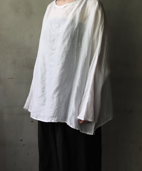 cavane キャヴァネ / Tunic long-sleeve Linen100シャツ / ca-25122