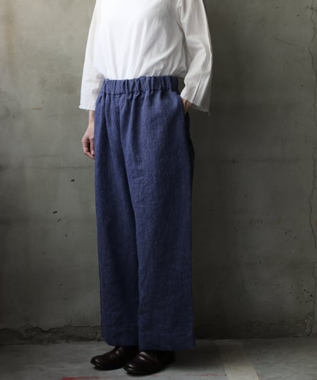 cavane キャヴァネ / Denim Wide TrousersⅡ Linen&Woolパンツ/ca-25057