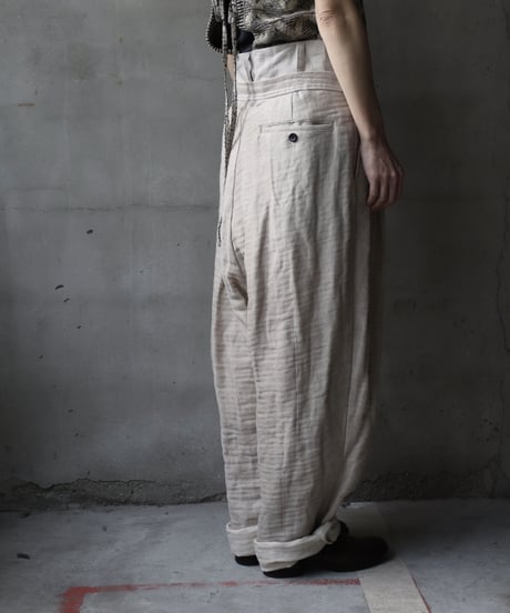 NATIVE VILLAGE/ layer gauze 7タックパンツ  / na-21006