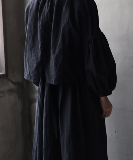 cavane キャヴァネ / Balloon sleeve over-shirt Linen&Cotton100ブラウス/ ca-26032