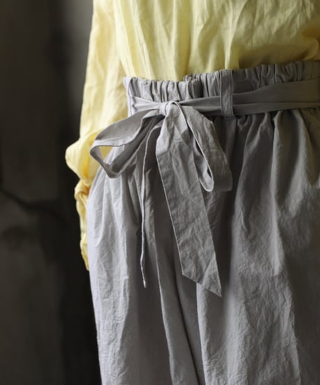 cavane キャヴァネ / Volume Wide Pants with Belt Cotton&Linenパンツ/ ca-26064