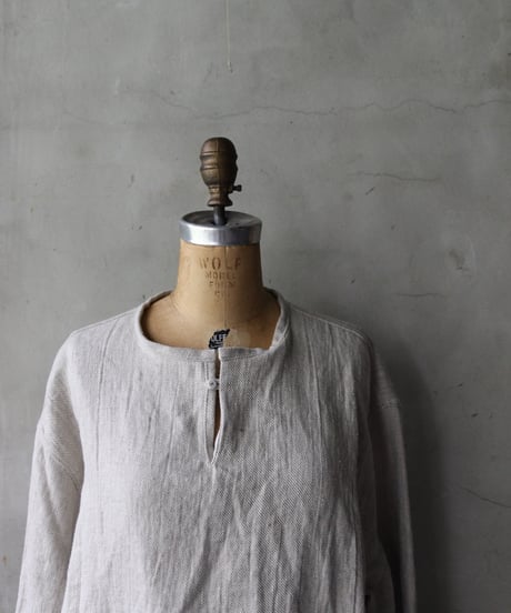 klauseクロイゼ / Belarus Linen C.S.Slit Neck Shirt / kla-25036