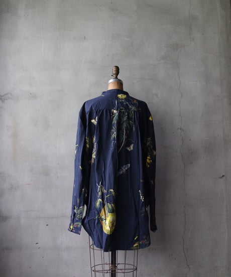ALEKSANDR MANAMISアレクサンダーマナミ/ NATURA BLEU WIDE PLACKET SHIRTプルオーバーシャツ/ am-25014