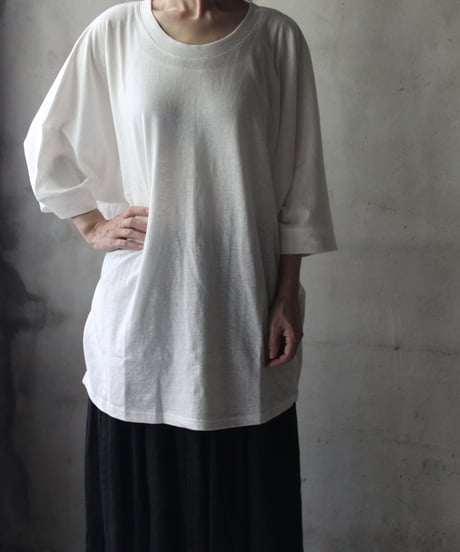 cavane キャヴァネ / Round-Neck dolman Tシャツ / ca-24110A