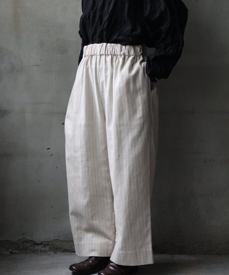 cavane キャヴァネ / St-Wide TrousersⅡ Cotton&Linenパンツ/ ca-26046