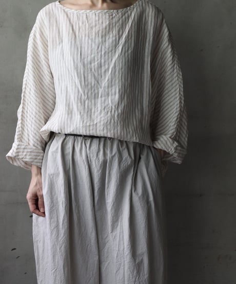 cavane キャヴァネ / Tunic long-sleeve Linen100シャツ / ca-26086