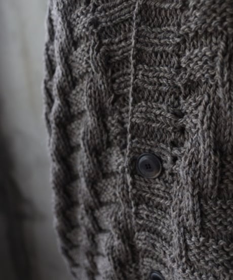 BIEK VERSTAPPEN / HAND KNITTED CARDIGAN手編みニット / Bie-24025(KNH-big)