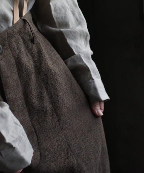 cavane キャヴァネ / Over pants with suspenders Woolパンツ / ca-24213