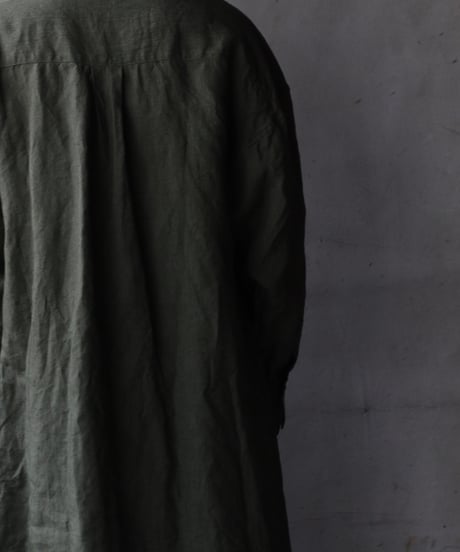 cavane キャヴァネ / Shirt-Dress Linen100硫化染めワンピース / ca-26019