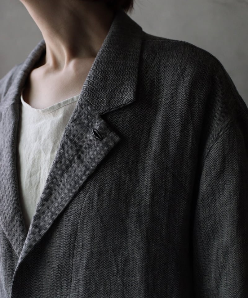 klauseクロイゼ / Tailored Jacket Linen100 Herring-b