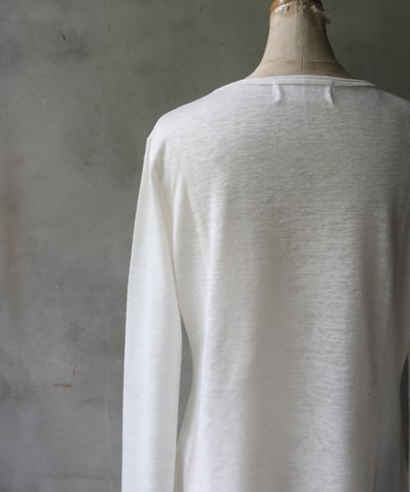cavane キャヴァネ / Linen Crew-Neck long sleeveT  / ca-24112B