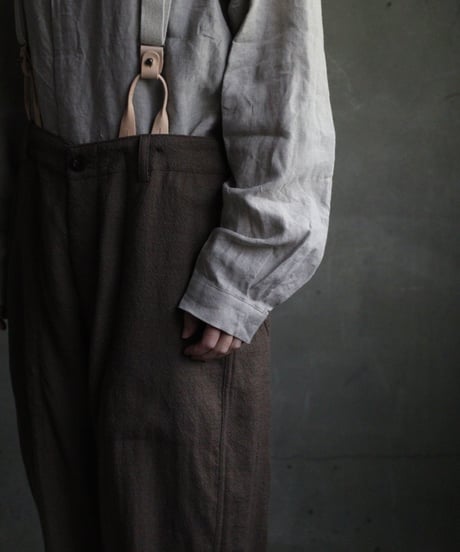 cavane キャヴァネ / Over pants with suspenders Woolパンツ / ca-24213
