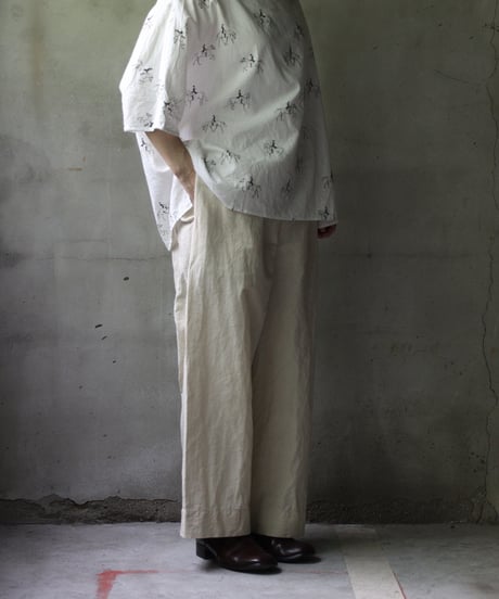 cavane キャヴァネ / Tunic half-sleeve Cotton/Linen100シャツ / ca-25082
