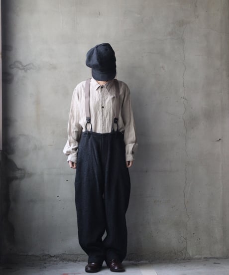 cavane キャヴァネ / Over-pants with suspender wool100パンツ / ca-25159
