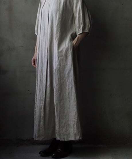 cavane キャヴァネ / Over Tuck Linen100 Dressワンピース / ca-25100