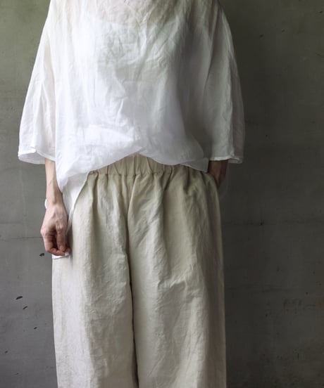 cavane キャヴァネ / Tunic half-sleeve Linen100シャツ / ca-25078