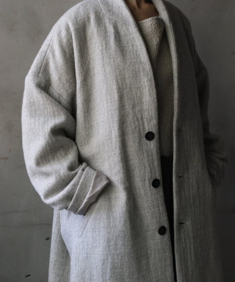cavane キャヴァネ / Traditional Wool100 Herring-Bone Over Coatコート / ca-25158