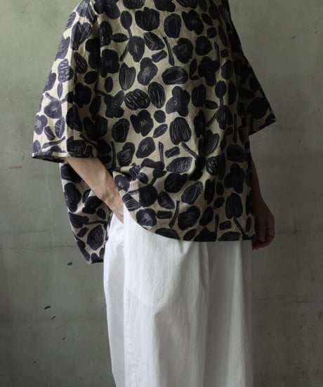 cavane キャヴァネ / Tunic half-sleeve Cotton/Linen100シャツ / ca-25113