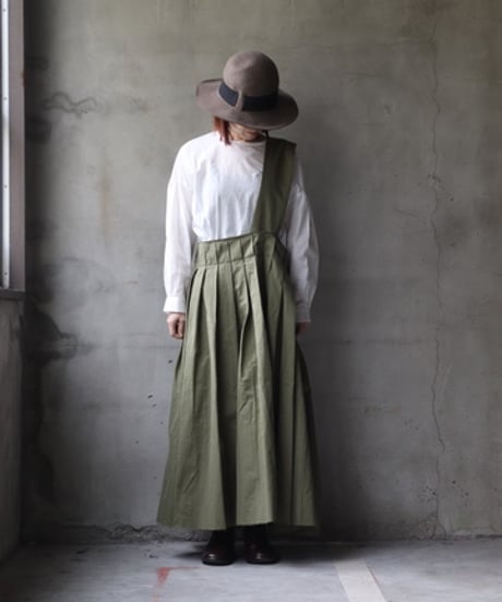 NATIVE VILLAGE ネイティブヴィレッジ / No.4/ Rustle of trees ショルダープリーツスカート / na-25004