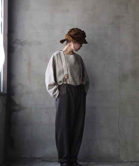 cavane キャヴァネ / Over-pants with suspender wool100パンツ / ca-25161
