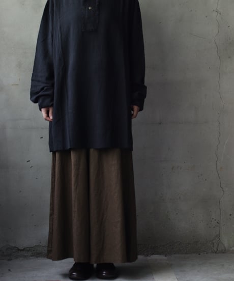 MAVRANYMA / Organic Low Cotton Henley Long-sleeve / Mav-24003