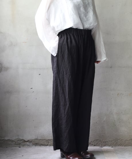 cavane キャヴァネ / Wide Linen100 TrousersⅡ パンツ/ ca-25123