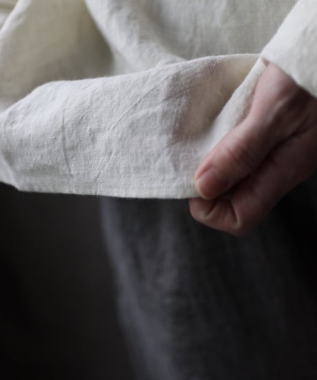 klauseクロイゼ / Sun-dried Linen C.S Slit Neck Shirtシャツ/ kla-25013