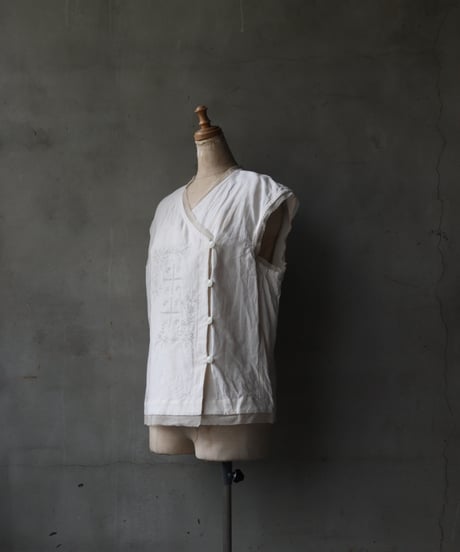 NATIVE VILLAGE ネイティブヴィレッジ / No.6/ Quiet forest tree 刺繍ベスト/ na-25015