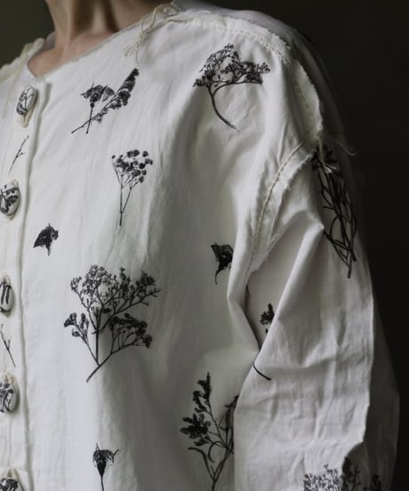 Cavalier Meiko Takahashi / Collarless garden shirt #39/ Me-23007
