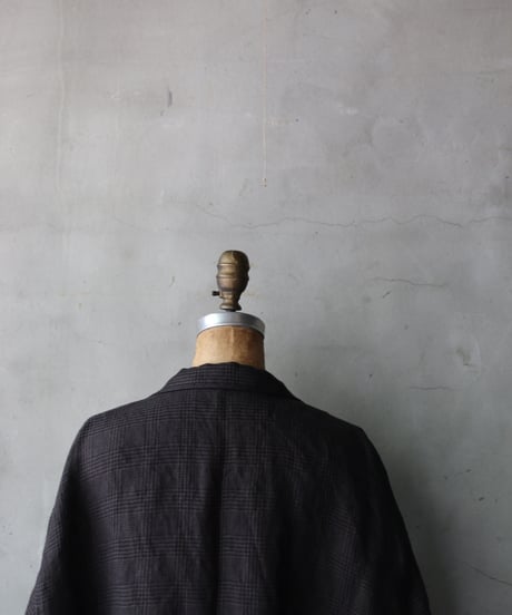 klauseクロイゼ / French Linen Glen Check Tailored Jacketジャケット/ kla-26033