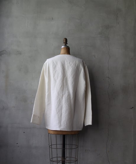klauseクロイゼ / Silk & Linen C.S.Boat Neck Shirt / kla-25031