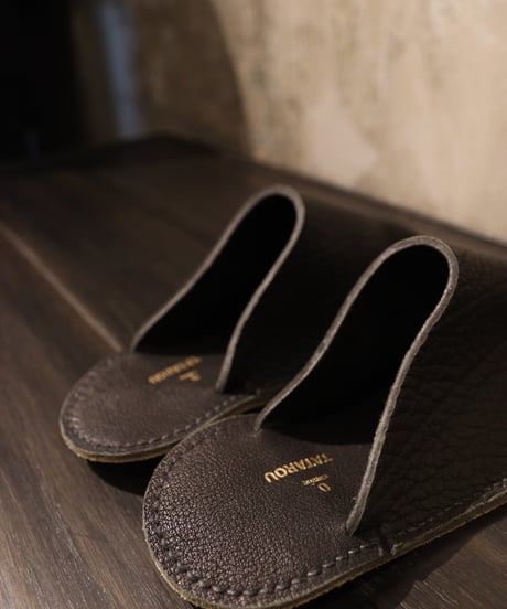 TATAROU x CAVANE 20TH ANNIVERSARY / Limited Leather-slippers革スリッパ / Tat-24001