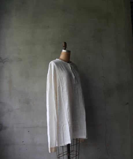 MAVRANYMA / Organic Low Cotton Henley Long-sleeve / Mav-24004