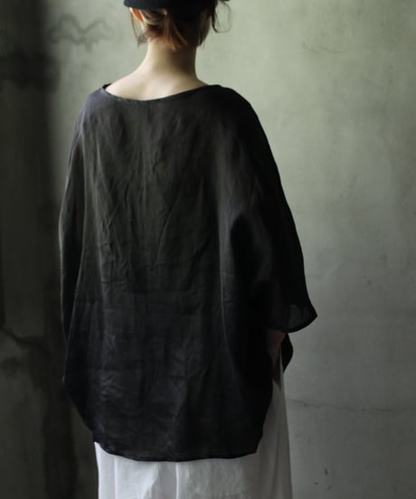 cavane キャヴァネ / Tunic half-sleeve Linen100シャツ / ca-25111