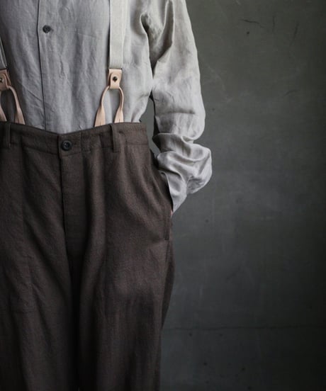 cavane キャヴァネ / Over pants with suspenders Woolパンツ / ca-24213