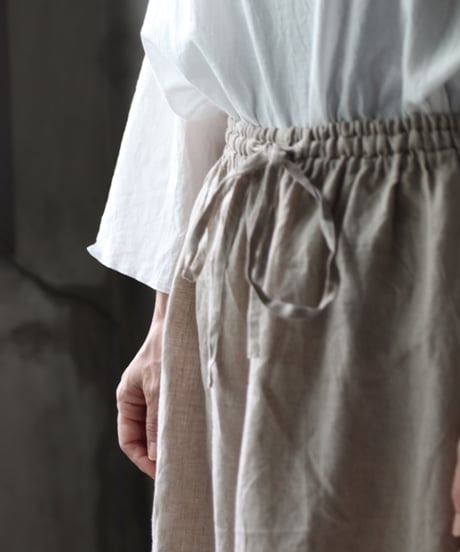 cavane キャヴァネ / Wide Petti Pants Linenパンツ/ca-25092