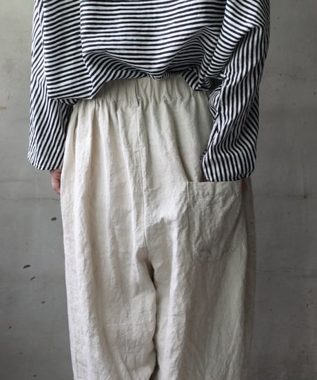 cavane キャヴァネ / Wide Linen100 TrousersⅡ パンツ/ ca-25124