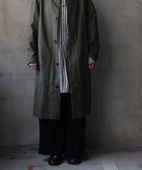 cavane キャヴァネ / Round-Coat Linen/Cotton100硫化染めコート / ca-26018