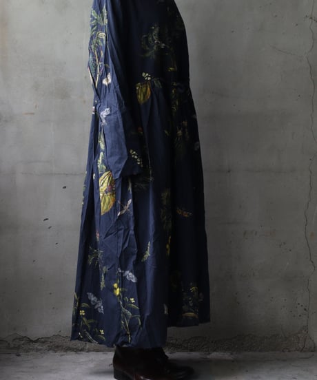 ALEKSANDR MANAMISアレクサンダーマナミ/ NATURA BLEU LOOSE FRONT DRESSワンピース/ am-25013