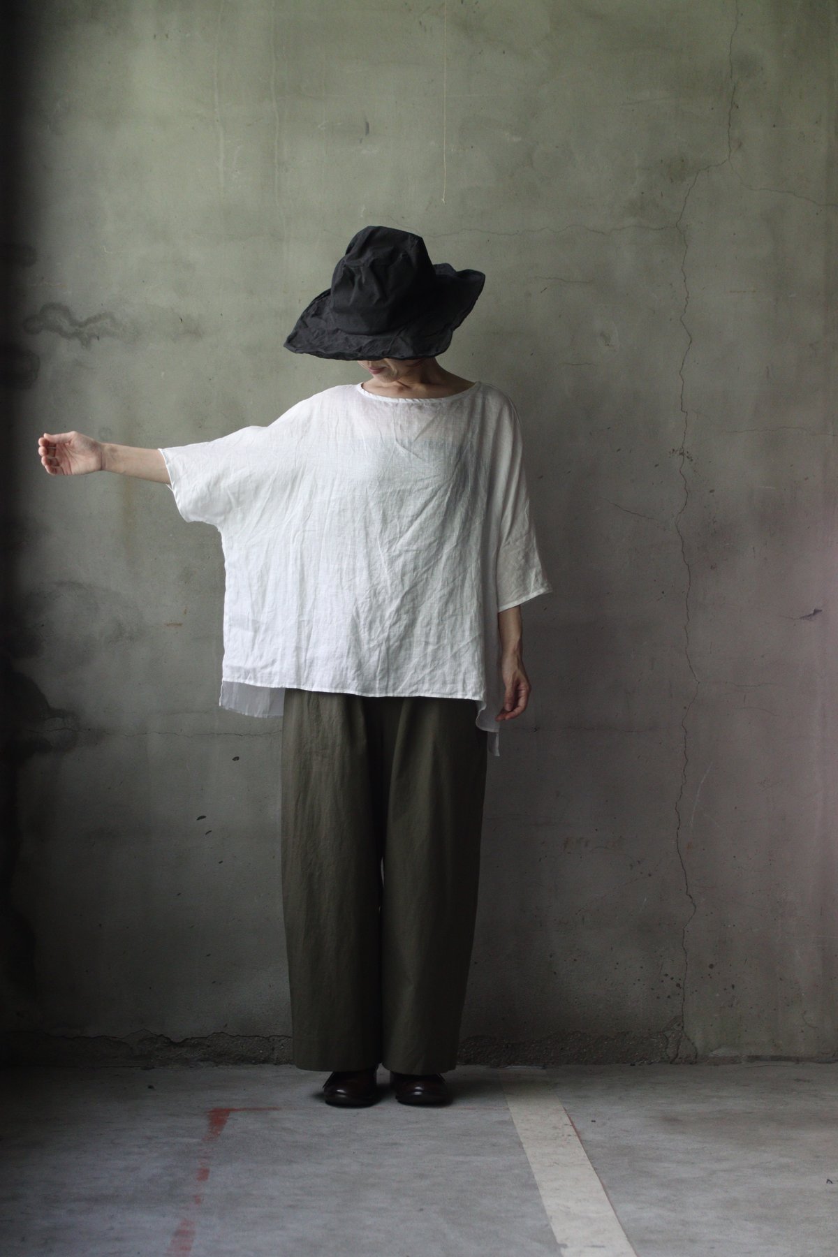 cavane キャヴァネ / Wide Cotton/Linen100 TrousersⅡ パ