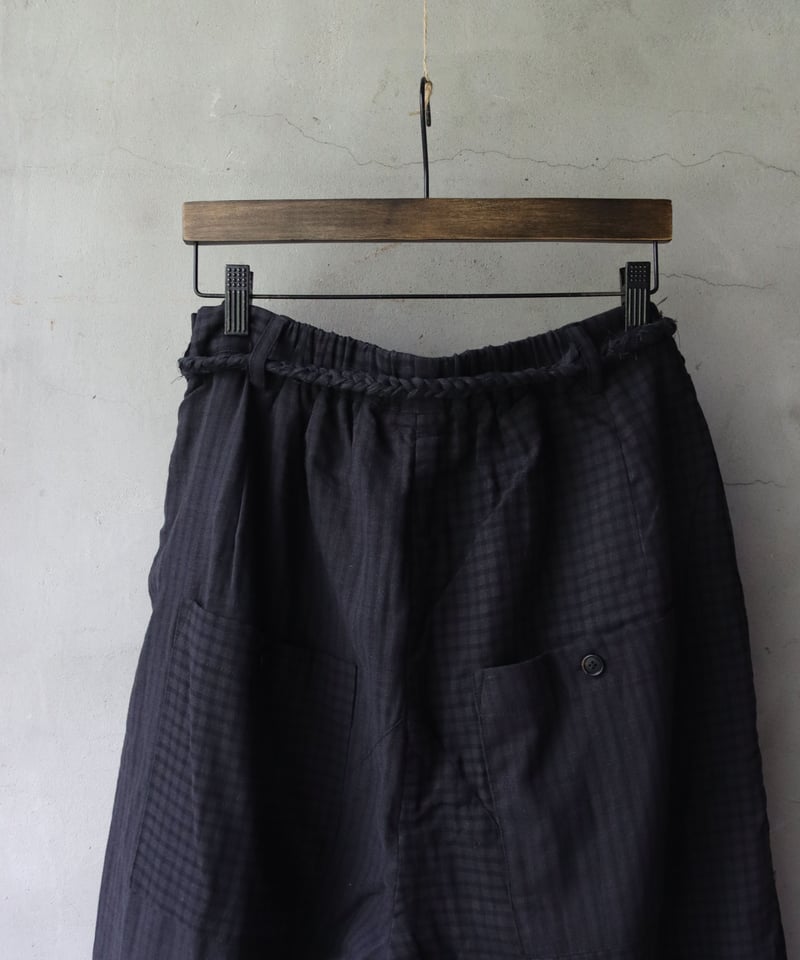 aleksandr manamis リネンパンツ Aleksandr Manamis Wide Tapered Ankle Pant / Mesh Linen