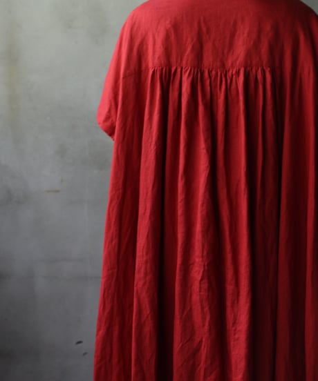 cavane キャヴァネ / Balloon no-sleeve dress Linen100ワンピース / ca-25129
