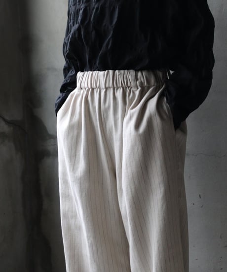 cavane キャヴァネ / St-Wide TrousersⅡ Cotton&Linenパンツ/ ca-26046